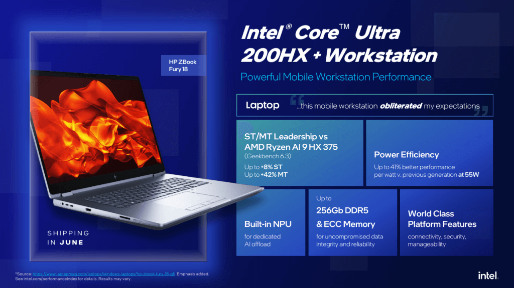 intel core ultra 200 laptops