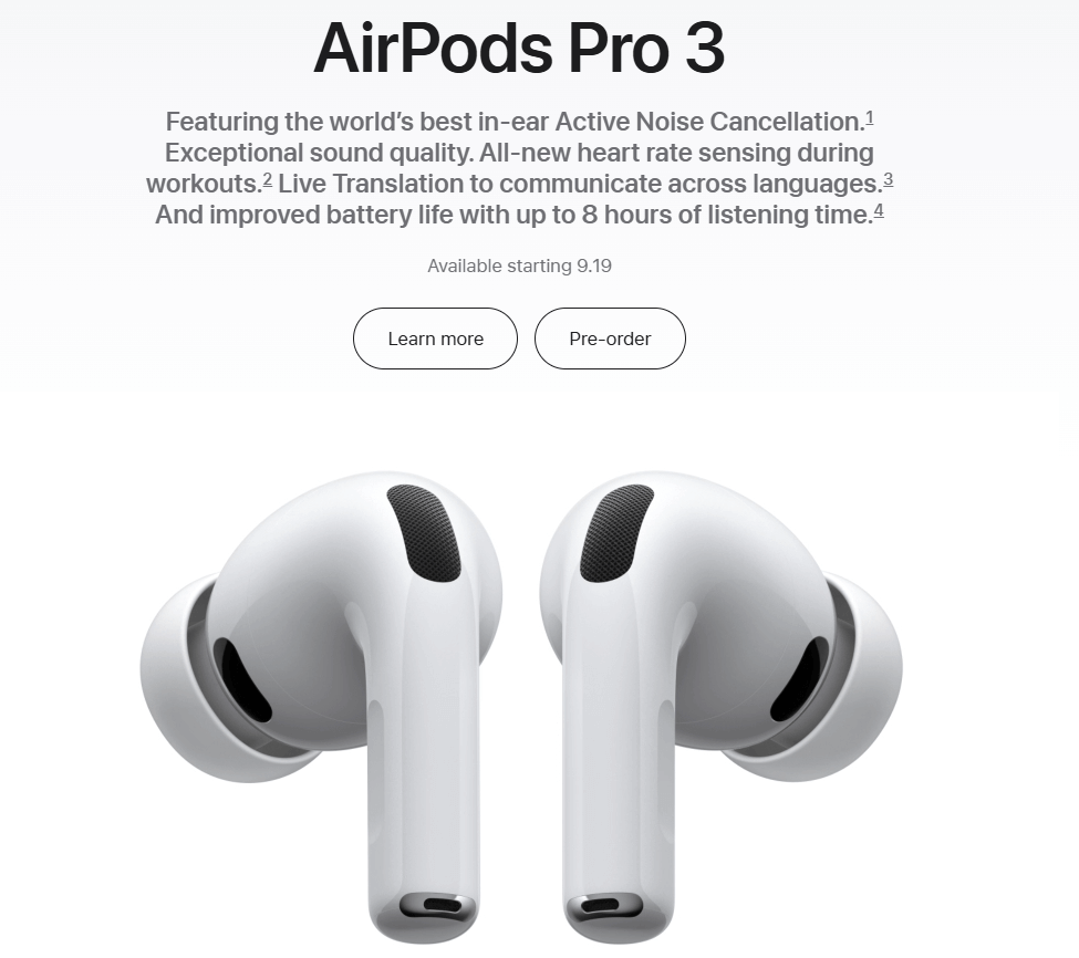 Apple AirPods Pro 3 features